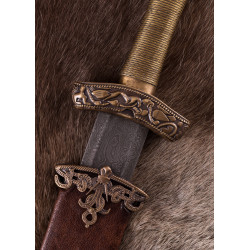 Épée viking en Dybäck avec fourreau, acier Damas 