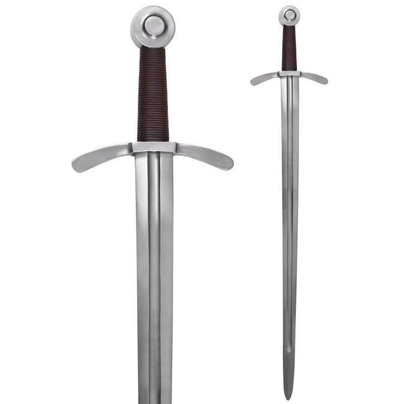 Épée de croisé avec fourreau en cuir