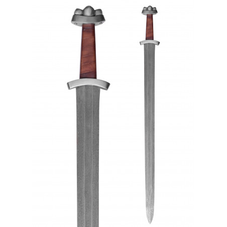 Épée viking ancienne Godfred avec fourreau, lame Damas