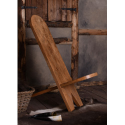 Chaise médiévale en bois dur 