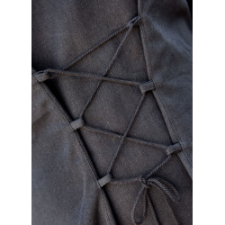 Robe médiévale Meira avec détails en velours, noir 