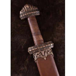 Épée viking (île d'Eigg) avec poignée en cuir 