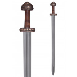 Épée viking (île d'Eigg) avec poignée en cuir 