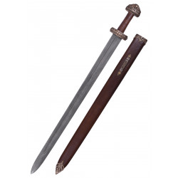 Épée viking (île d'Eigg), acier Damas 