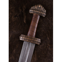 Épée viking (île d'Eigg), acier Damas 