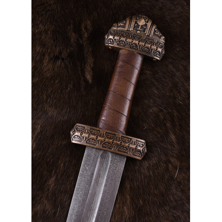 Épée viking (île d'Eigg), acier Damas