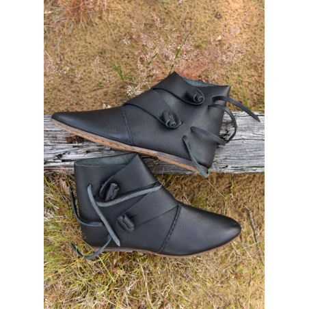 Chaussures viking du début du Moyen Âge Jorvik, noir