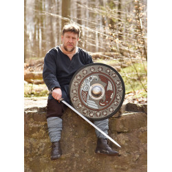 Bouclier viking avec motif corbeau et Triquetra, 61 cm 