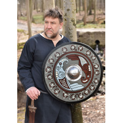 Bouclier viking avec motif corbeau et Triquetra, 61 cm 