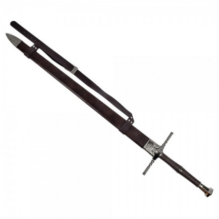 Épée en acier de Geralt de Riv décorée