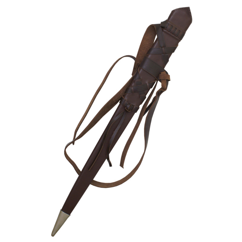 Fourreau d'épée avec ceinture en cuir, env. 76 cm
