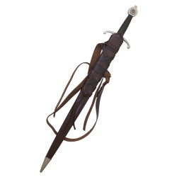 Fourreau d'épée avec ceinture en cuir, env. 76 cm 