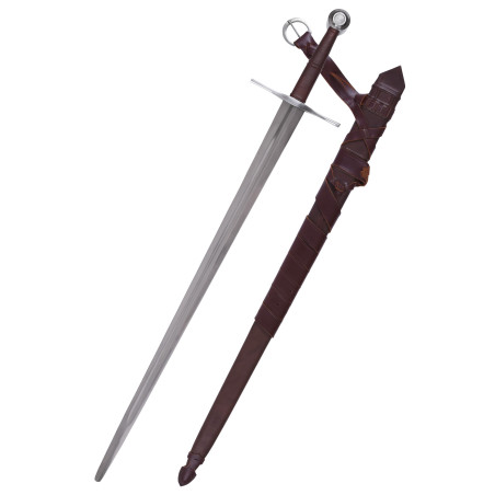Épée Bâtarde médiévale prête au combat