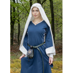 Robe médiévale, Amal, bleu/Blanc 