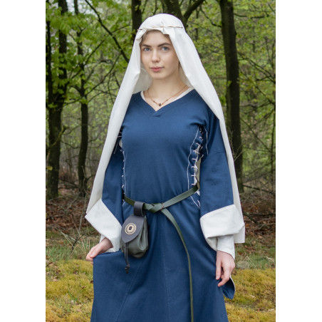 Robe médiévale, Amal, bleu/Blanc