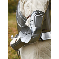 Protège bras gothiques, paire, acier 1,2 mm 