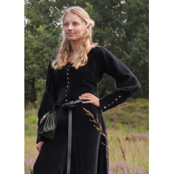Robe Isabelle médiévale en velours noir