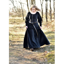 Robe Isabelle médiévale en velours noir 