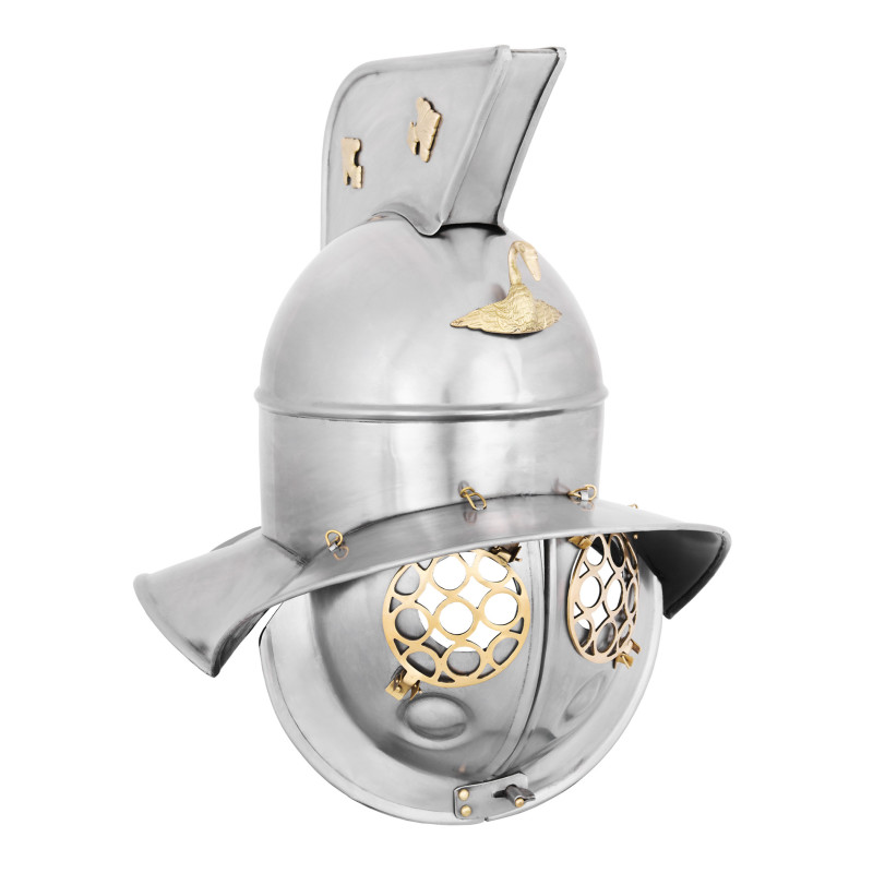 Broche Vintage Or De Tolède - Casque De Chevalier/heaume Médiéval - Occasion, Métal Doré Et Noir